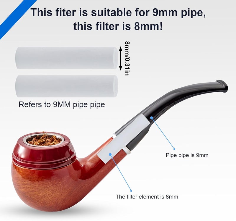 OGABEL Tobacco Pipe Tool Set（300PCS),100 Pcs 6-Inch Tobacco Pipe Cleaners,100 Pcs 3/4 Inch Pipe Screens, 100 Pcs 9mm Activated Carbon Tobacco Pipe Filters,Tobacco Pipes Accessories Gift For Men - Image 3